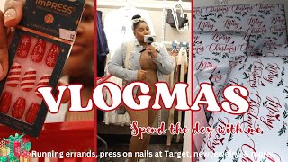 VLOGMAS | running errands, fav press on nails @ Target , new jewelry, & more..