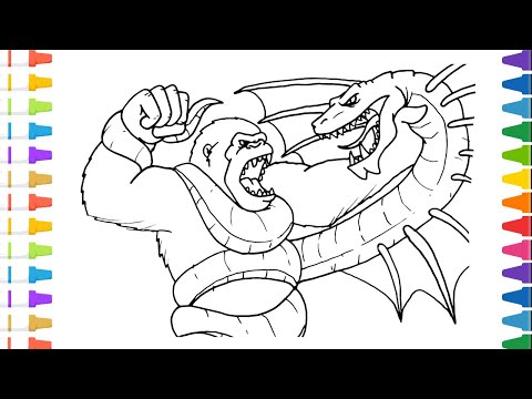 Warbat vs. Kong Coloring Page | Coloring King Kong  | The Coloring Pages