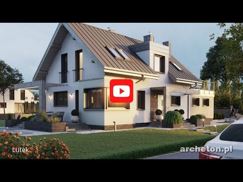Projekt domu Lutek - archeton.pl - z użytkowym poddaszem 161,7 m2