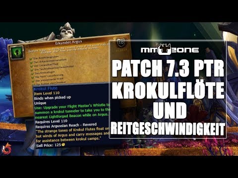 WoW Legion Patch 7.3 PTR - Krokulflöte und Reitgeschwindigkeit auf Argus erhöhen