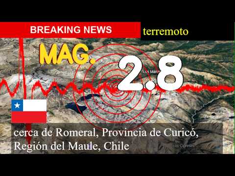 😱🚨 Terremoto cerca de Romeral, Provincia de Curicó, Región del Maule, Chile actualizaciones en vivo