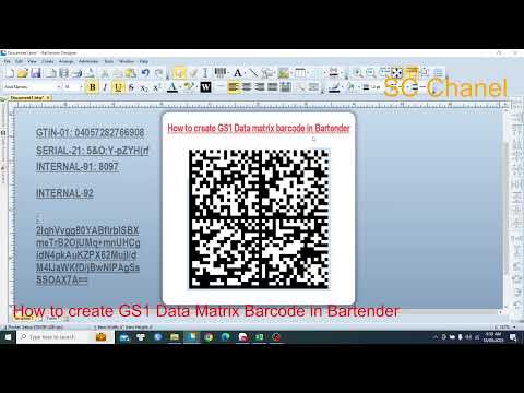 How to create GS1 datamatrix barcodes in bartender