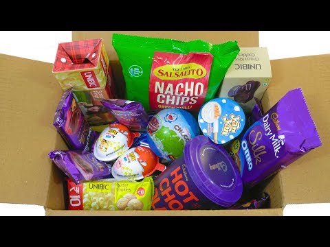 BOX OF CANDIES | KINDER JOY, DAIRY MILK SILK, CHOCOLATES, COOKIES, SNACKS