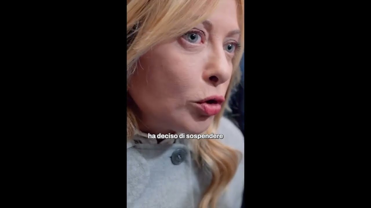 MELONI: "ABBIAMO DECISO DI SOSPENDERE IL RINNOVO AUTOMATICO DELL’ACCORDO DI DIFESA CON ISRAELE"