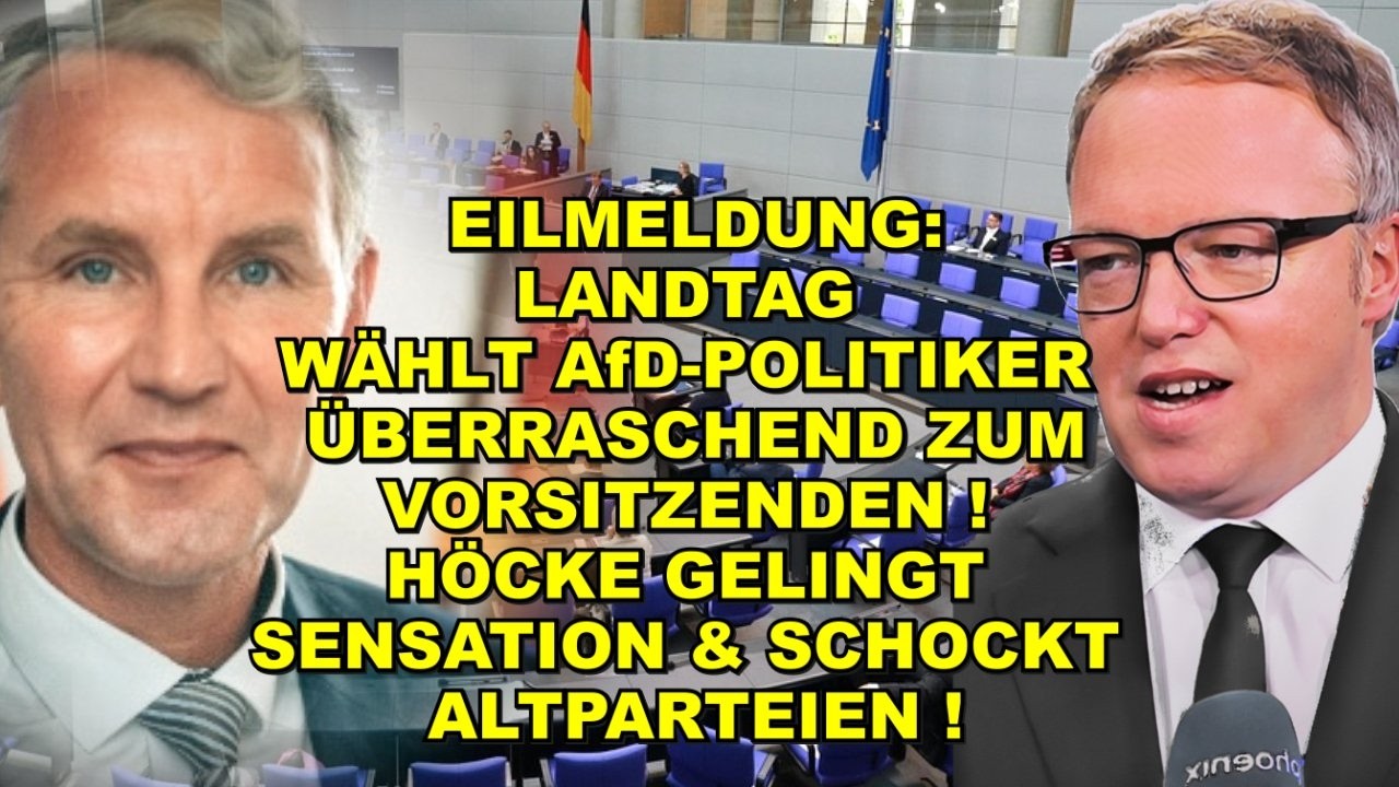 EIL: LANDTAG WÄHLT AfD-MANN zum CHEF!