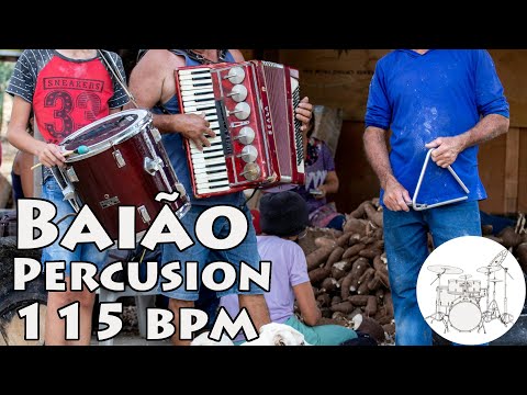 Play along drums Baião 115 bpm :: Ritmo Para Tocar Baião 115 bpm