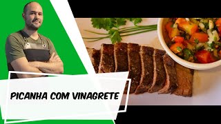 A rainha do churrasco sem MI-MI-MI Picanha com Vinagrete.