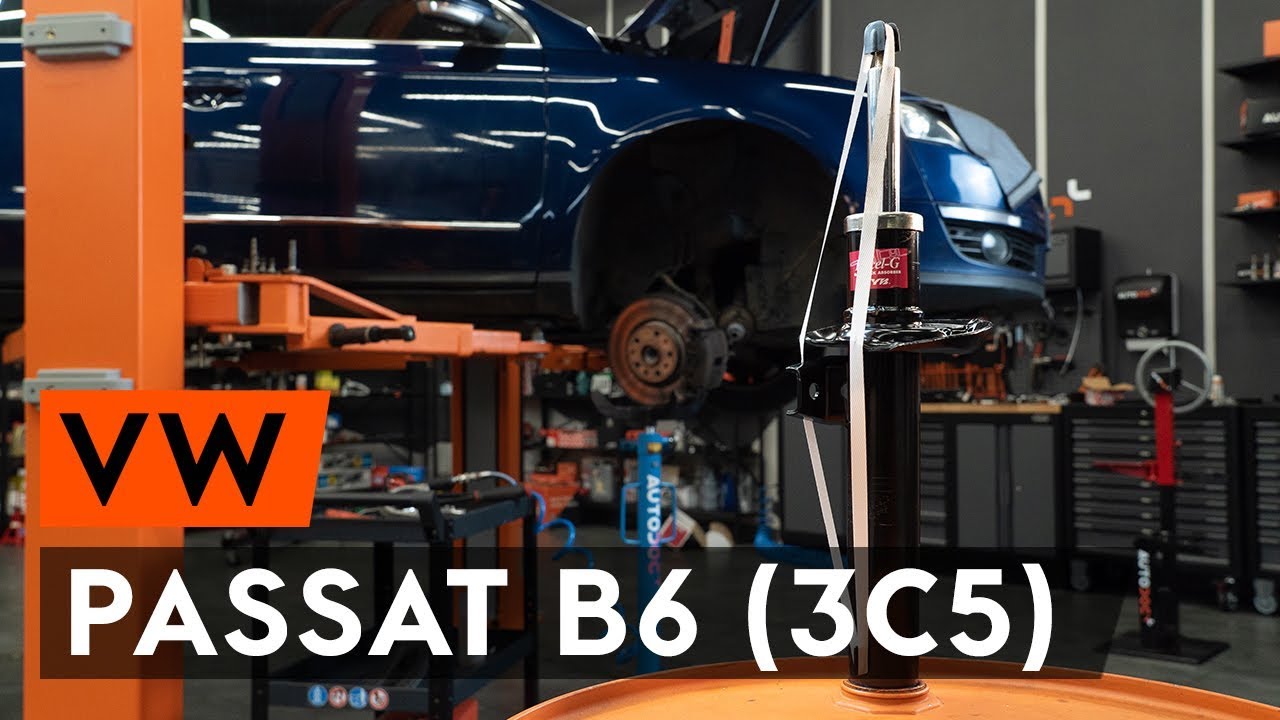 Kako zamenjati avtodel vzmetna noga (blazilnik) spredaj na avtu VW Passat 3C B6 Variant – vodnik menjave