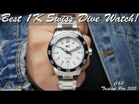 Best $1,000 Swiss dive watch C60 Trident Pro 300 #watchreview #menswatch