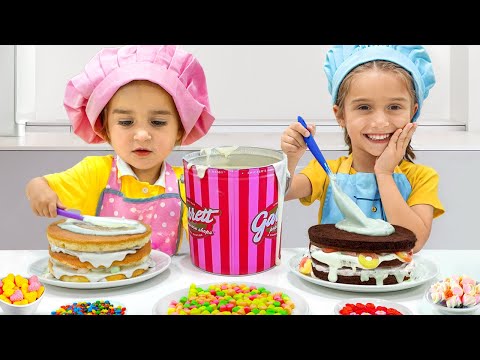 Alice and Deya cook Birthday cake for Auntie