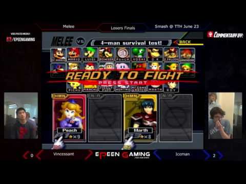 Smash @ TTH - Vincessant (Peach) Vs. Iceman (Marth) (Losers Finals) - Melee