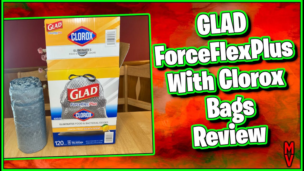 Best Trash Bags? || Glad ForceFlexPlus with Clorox Lemon Fresh Scent Review || MumblesVideos