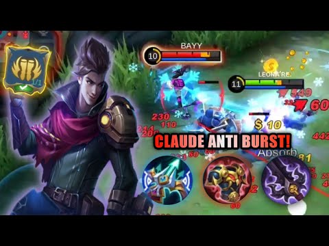 NEW BEST BUILD CLAUDE TO COUNTER ENEMY BURST PHYSICAL DAMAGE! CLAUDE NEW EMBLEM & BUILD | MLBB
