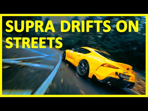 Drifts im Wald mit einer Toyota Supra A90