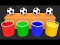 Learn Colors with Surprise Soccer Balls #h - Magic Liquids for Children Toddlers