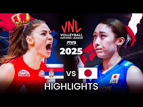 JAPAN 🇯🇵 vs SERBIA 🇷🇸 | HIGHLIGHTS | Women's VNL 2025