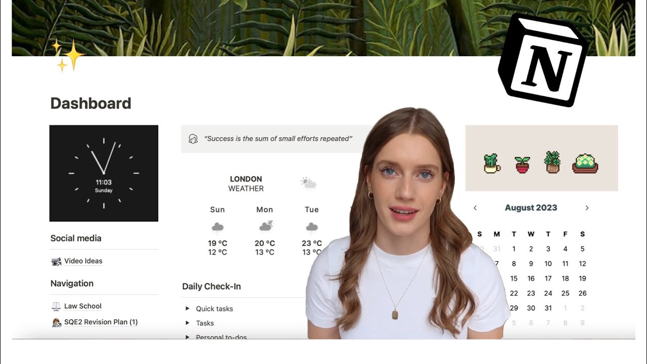 HOW I ORGANISE MY LIFE FOR LAW SCHOOL - full student Notion tour & free template (ad)