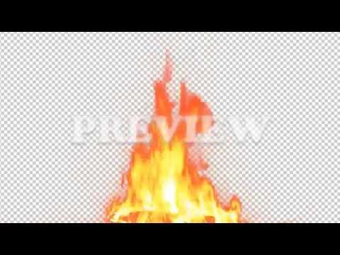 Real Fire Flame 33 - Pre Keyed with Alpha Channel