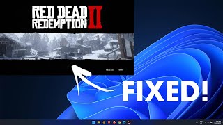 Red Dead Redemption 2 full screen not working fix | Fix RDR2 won