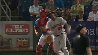 The Red Wings' Reynaldo Rodriguez hits a grand slam