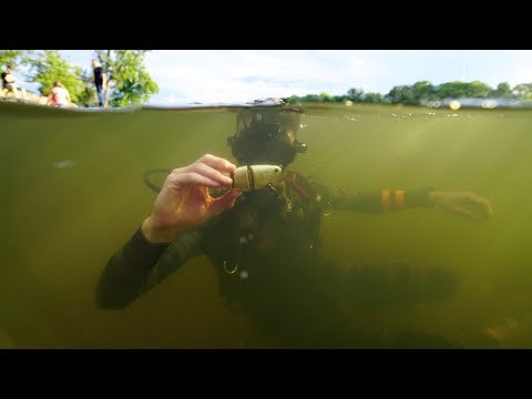 Found $50 Fishing Lure, Cast Net and 4 Sunglasses in River! (Scuba Diving) | DALLMYD