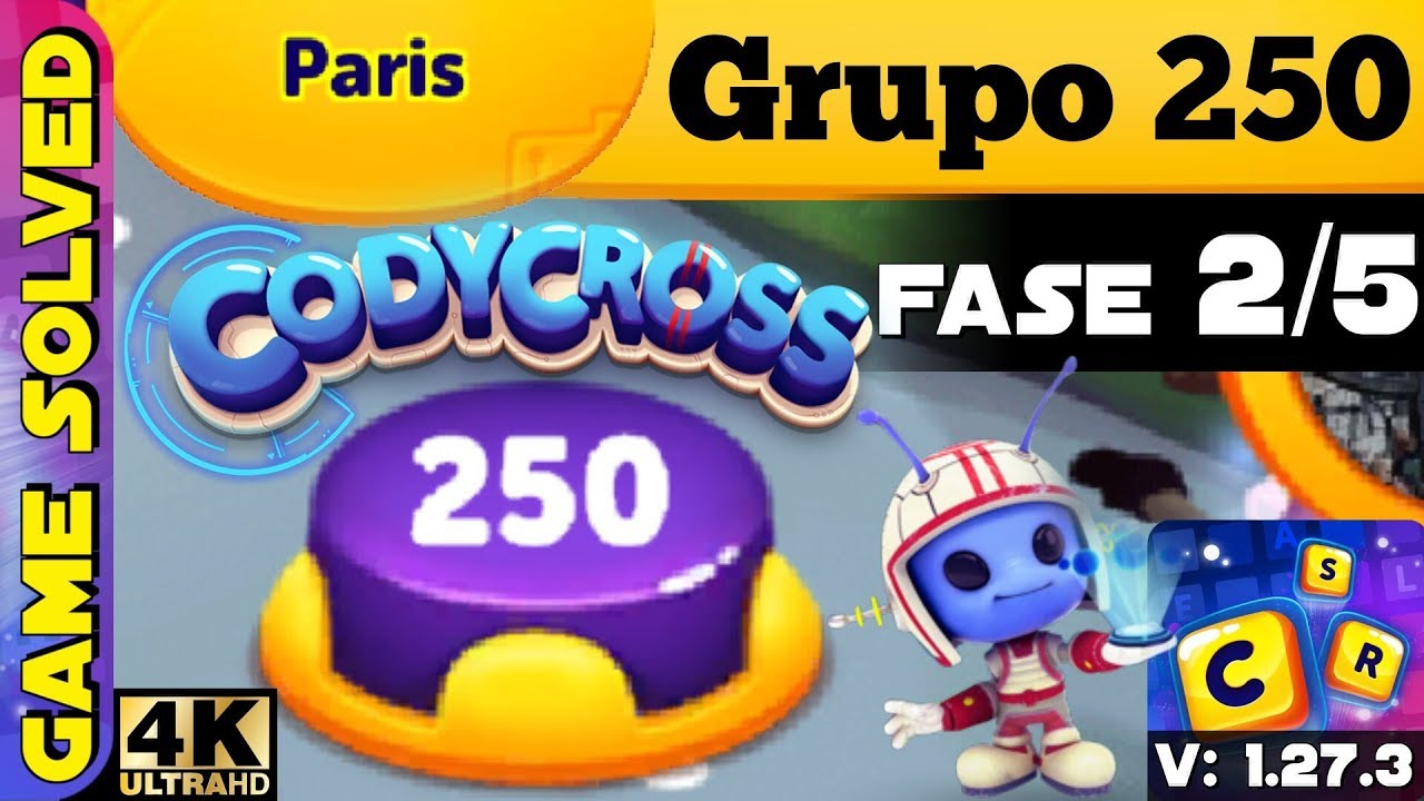 CodyCross - Crucigramas || París | Grupo 250 - Fase 2/5