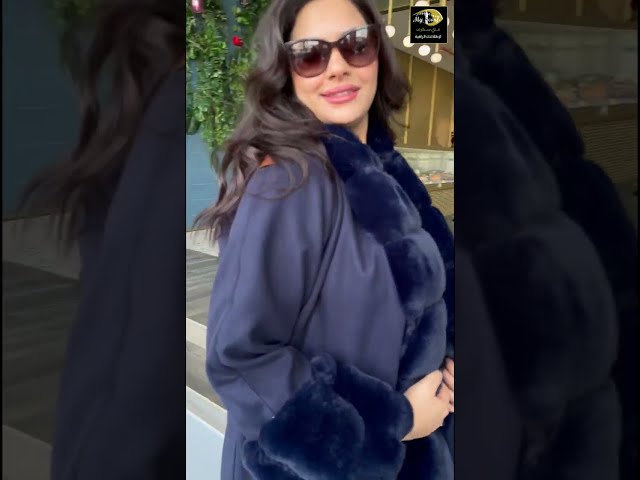 عباية شتوي بياقه فرو كامل عريض كحلي