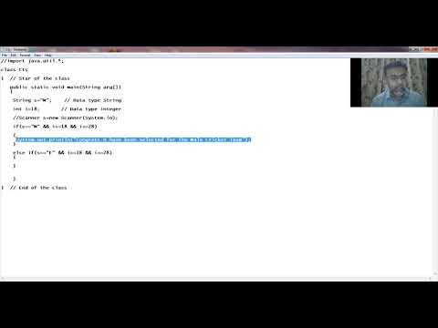 Java Tutorial Lesson 4 Decision Making If Else Ifusing String And Integer Data Types Part 2
