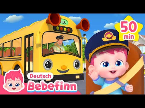 Brumm, brumm! Der Bus fährt los!🚍 | Autolieder für Kinder | Bebefinn Deutsch - Kinderlieder