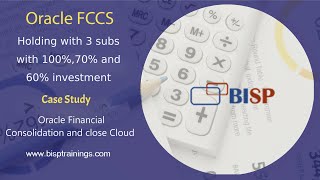 Oracle FCCs Holding with 3 subs with 100%,70% and 60% investment 