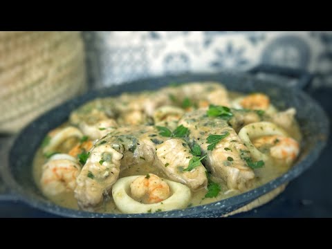 Poisson à l’espagnole {Catalane} (sauce marinière), un plat gourmand qui vous fera voyager.