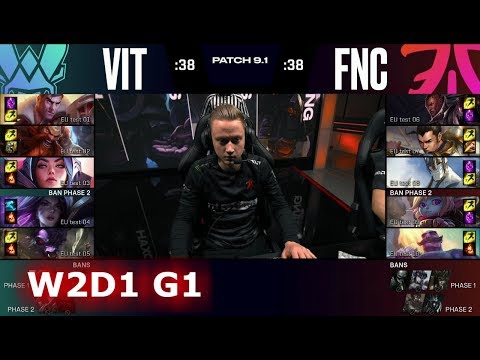 Vitality vs Fnatic | Week 2 Day 1 of S9 LEC Spring 2019 (ex-EULCS) | VIT vs FNC W2D1