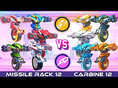 Missile Rack 12 vs Carbine 12 | Who Wins? | Mech Arena