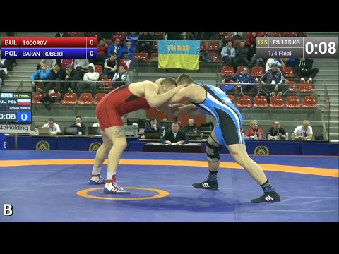 1/4 Final FS - 125 kg: Marian TODOROV (BUL) vs. Robert BARAN (POL)