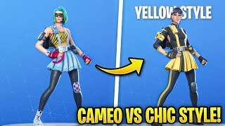 How to Unlock YELLOW Cameo vs Chic Skin Style! (Cameo vs Chic Challenges) Fortnite Battle Royale