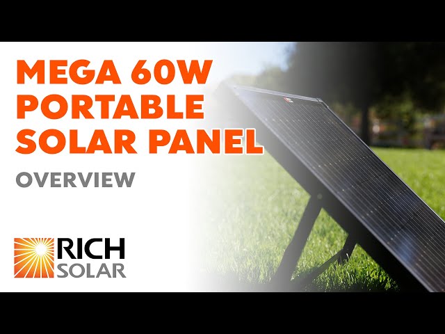Introducing: Mega 60 Watt Portable Solar Panel Black
