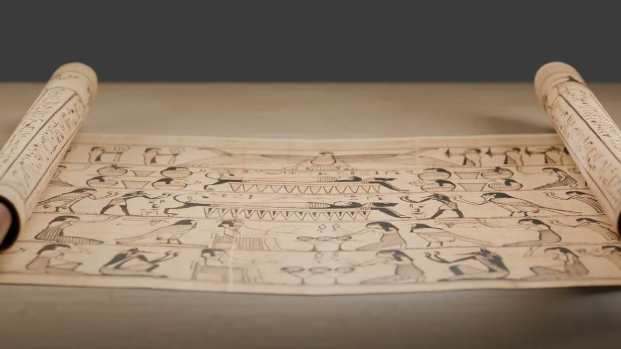 Ancient Egyptian Papyrus Scroll 3D Model