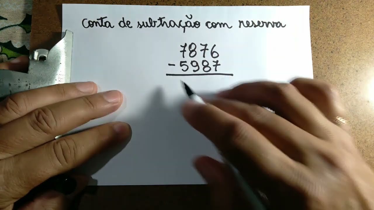 RESOLVENDO SUBTRAÇÃO COM RESERVA. #matematika #matemática #matematik #resolution