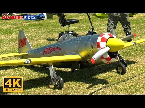 *BEST* SOUNDING RADIAL RC P-47 Reno Racer MOKI 400 5 Cylinder [*UltraHD and 4K*]