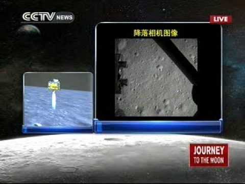 Китайский луноход «Нефритовый заяц» успешно высадился на Луне. Фото.