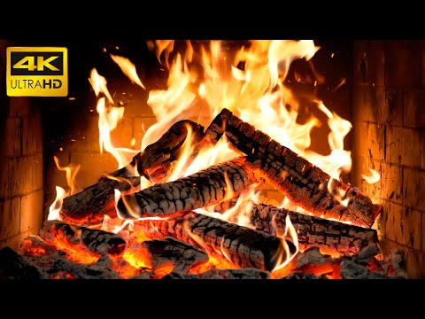 🔥 Cozy Crackling Fireplace 24/7 LIVE with Burning Logs and Crackling Fire Sounds for Peaceful Sleep