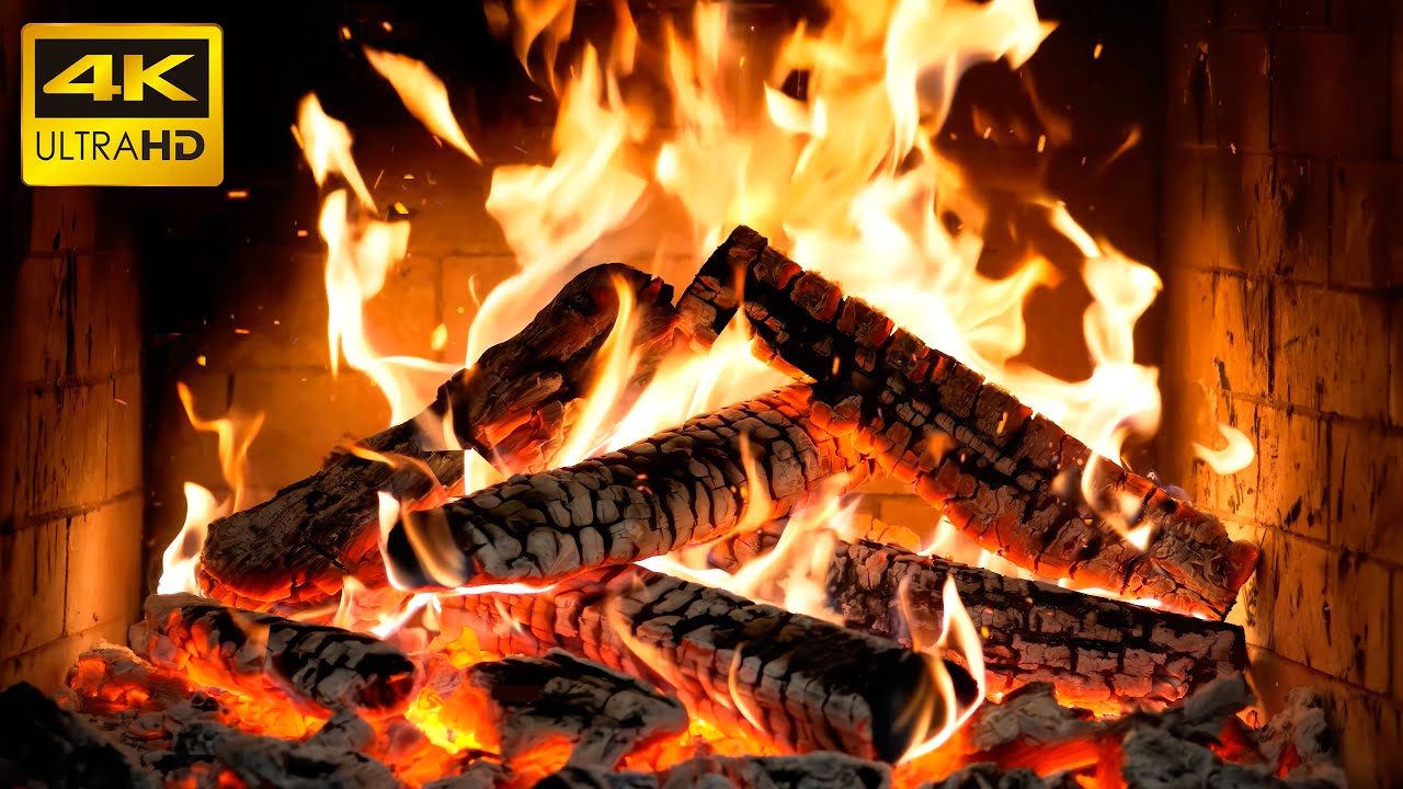 🔥 Cozy Crackling Fireplace 24/7 LIVE with Burning Logs and Crackling Fire Sounds for Peaceful Sleep