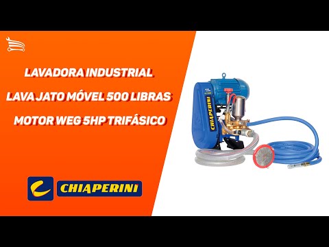 Lavadora Industrial Lava Jato LJ500 Fixa 500 Libras Motor WEG 5HP Trifásico 220/380V com Mangueira 10M - Video
