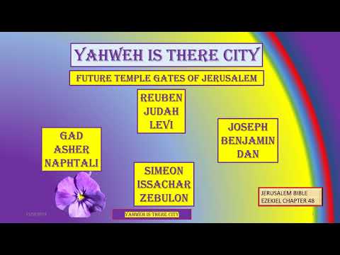 JERUSALEM BIBLE EZEKIEL CHAPTER 48:35 THE NEW JERUSALEM CITY SHALL BE CALLED: YAHWEH IS THERE!!!