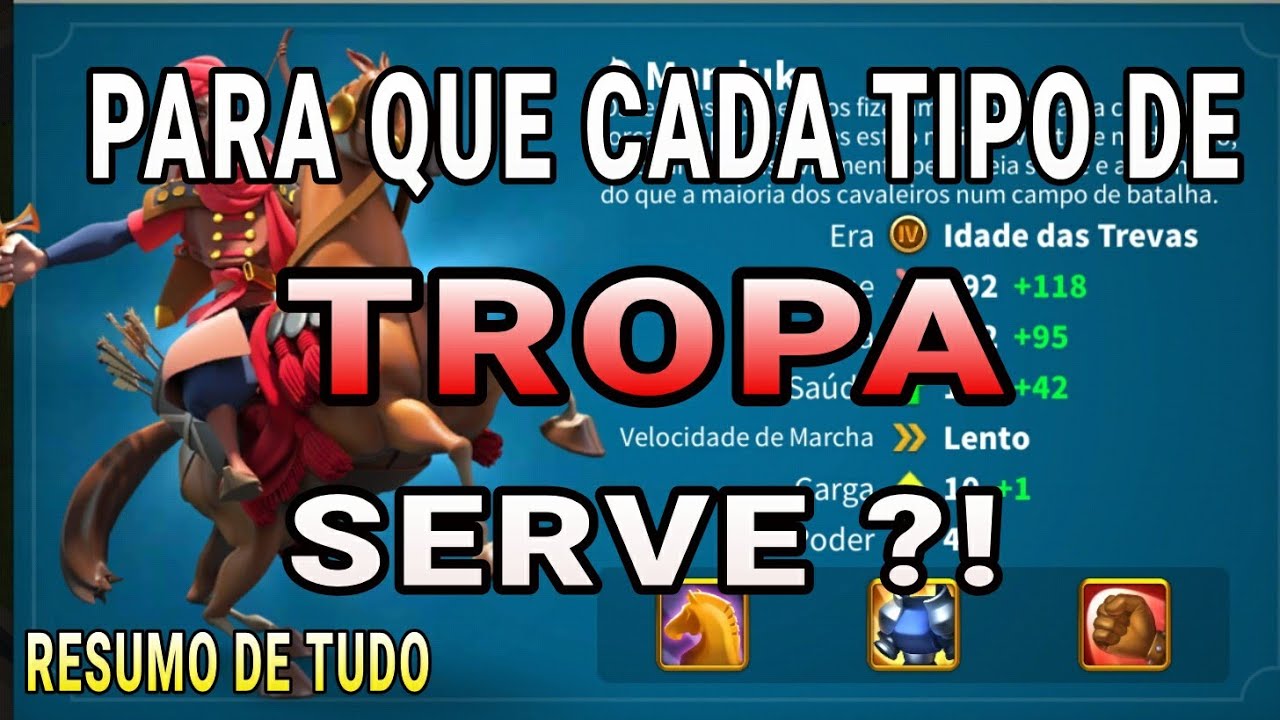 PARA QUE CADA TIPO DE TROPA EM RISE OF KINGDOMS SERVE ?! #rok troop
