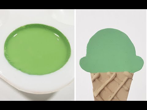 Part of a video titled DIY Pistachio Color Acrylic Paint - YouTube