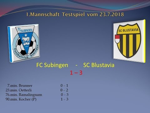 1.Mannschaft Testspiel FC Subingen- SC Blustavia