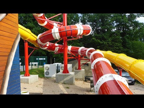 rote Kinder-Röhrenrutsche :: Riesenrutsche | Camping Franceloc L'hirondelle Oteppe [NEU 2017]