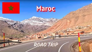 🚗Road Trip🐪Maroc Morocco🏜️Atlas 2025 jour 1 part 3 Final. 4K Scenic Byway