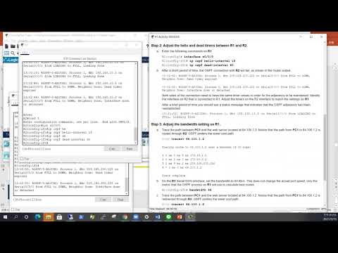 ENSA-M2 2.4.11 Packet Tracer Modify Single Area OSPFv2
